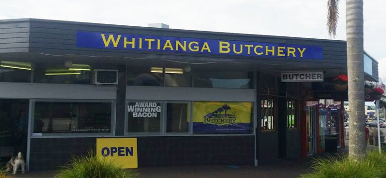 Whitianga Butchery ACM board shop signage